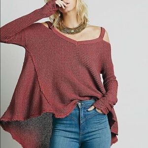 Free People Moonshine Tunic Cold Shoulder Sweater
